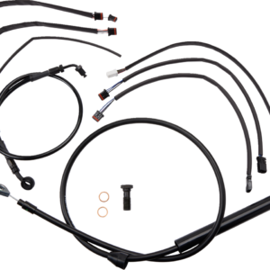 Jail Bar Cable Kit - 14" Handlebars - Black Vinyl - '18-'24 FX