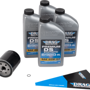 Full Synthetic Oil Change Kit - 20W50 - EVO/XL - Black Filter