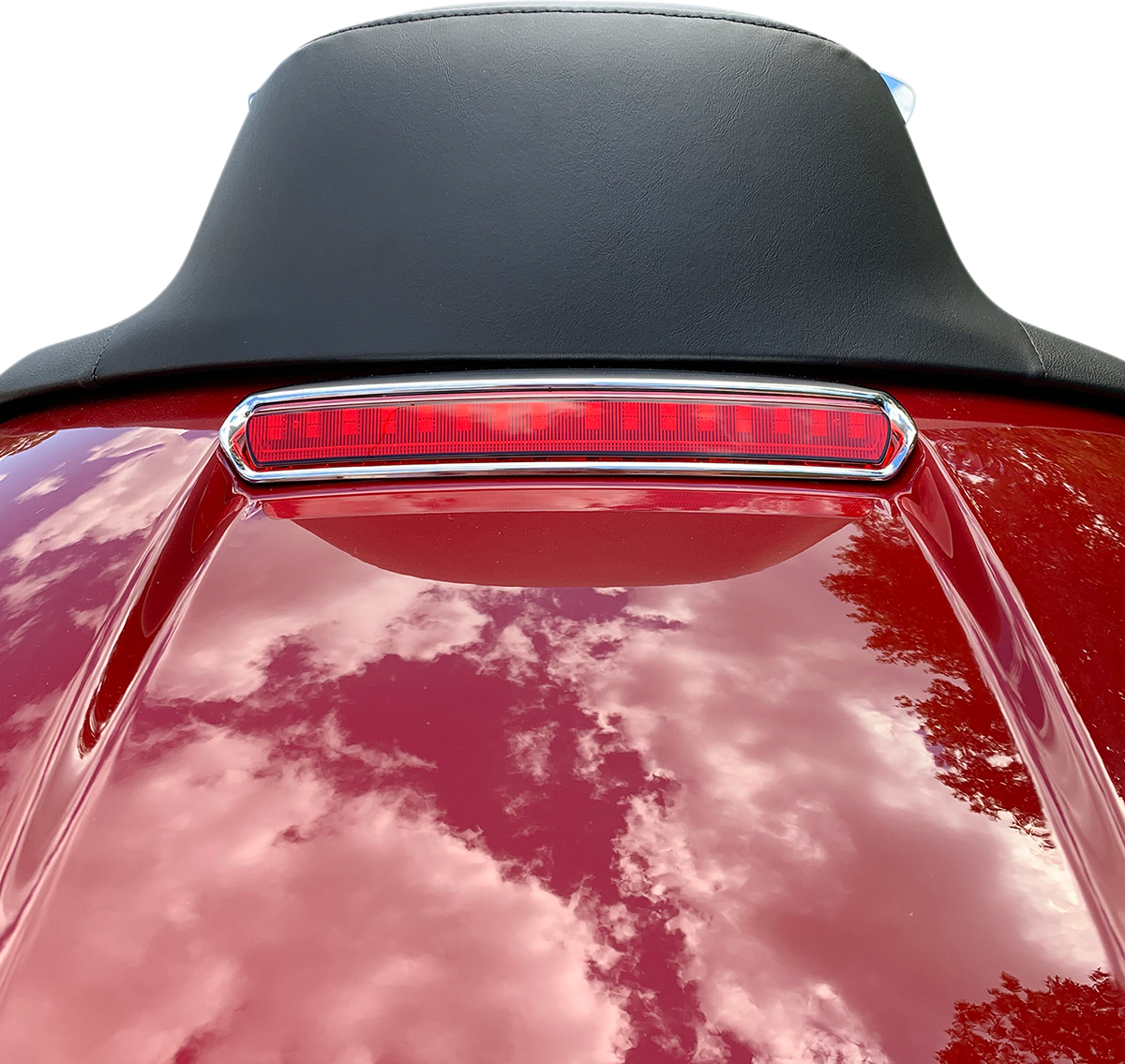 Tour Pack Lid Light - Chrome/Red