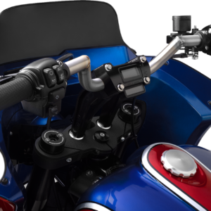 Handlebar Risers - Straight - 6" - Gauge Cutout - Black