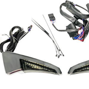 Sequential Tour Pak Seat Back Rest LED Lights - Chrome/Smoke - FLH