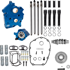 Cam Chest Kit - Water Cooled - Gear Drive - 496 Cam - Black Pushrod Tubes - M8