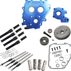 Cam Chest Kit without Cams - Gear Drive - Oil Cooled - Black Pushrods - Twin Cam