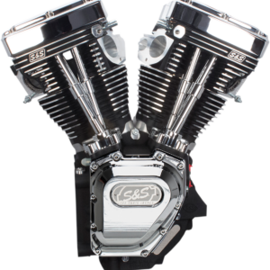T143 Long Block Engine - Wrinkle Black and Chrome - Touring | Dyna
