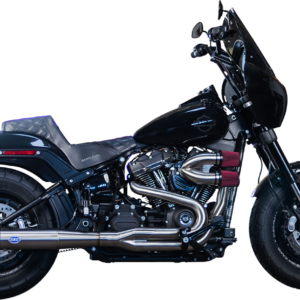 2-into-1 Superstreet Exhaust System - Brushed Stainless Steel