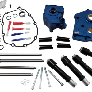 Cam Chest Kit - Water Cooled - Chain Drive - 465 Cam - Black Pushrod Tubes - M8