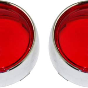 Bullet Signal Lenses - Chrome/Red