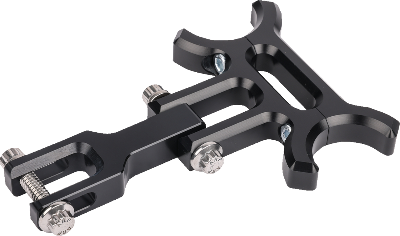 Holeshot riser gauge relocation mounting bracket - Black