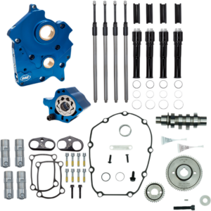Cam Chest Kit - Oil Cooled - Gear Drive - 465 Cam - Black Pushrod Tubes - M8