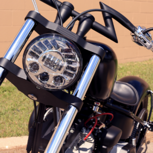 Adaptive 2 LED Headlight - 7" Pedestal Mount - Black