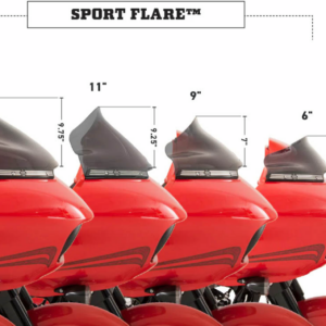 Sport Flare® Windshield - 9" - Black - '15-'25 FLTR