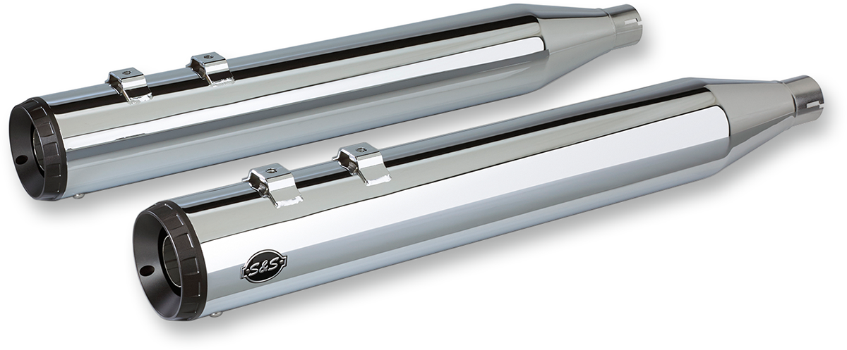 Grand National Slip-On Mufflers - Chrome - M8 FL