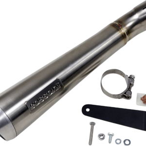 4" Short Megaphone Muffler without Catalytic Converter - Low Mount