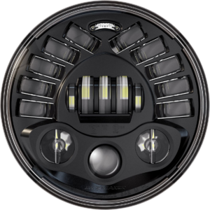 Adaptive Headlight with Adapter - 7" - Black
