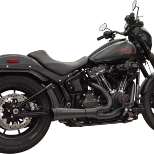 2-into-1 The Ripper Exhaust System with Megaphone Muffler - Short - Black - M8 Softail