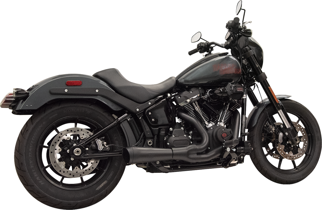 2-into-1 The Ripper Exhaust System with Megaphone Muffler - Short - Black - M8 Softail