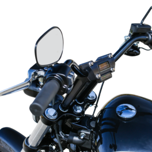 Handlebar Risers - Straight - 8" - Gauge Cutout - Black