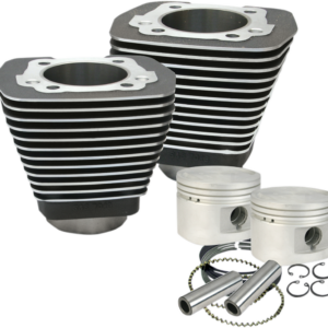 Cylinder & Piston Kit - 80" - Evolution Big Twin - Wrinkle Black