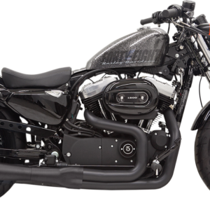 Mega Power Exhaust - Black - Short - '14-'21 XL with Mid/Forward Controls