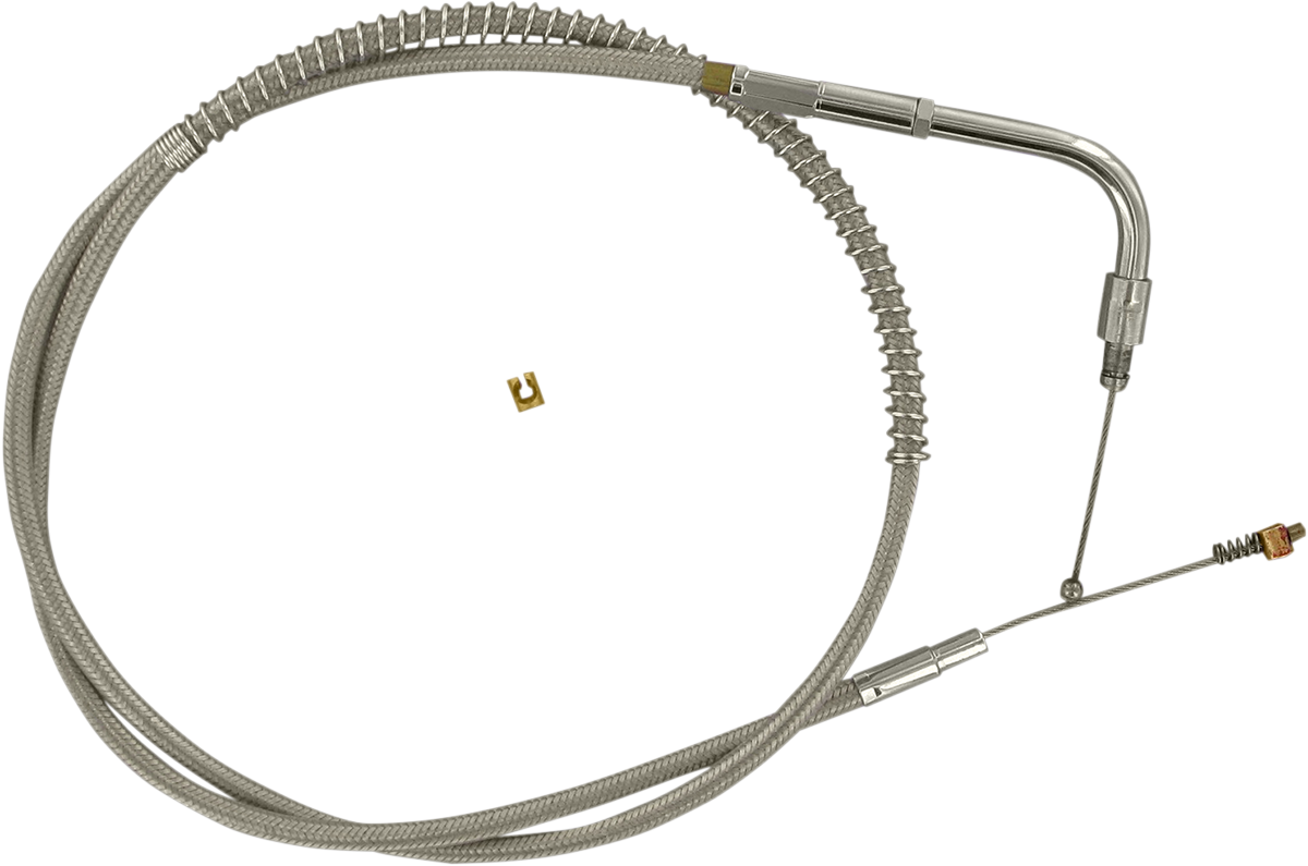 Stainless Steel Idle Cable - +6" - '06-'17 Dyna