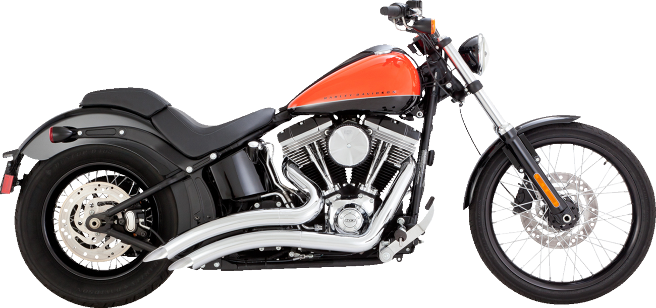 2-into-2 Big Radius Exhaust System - Chrome