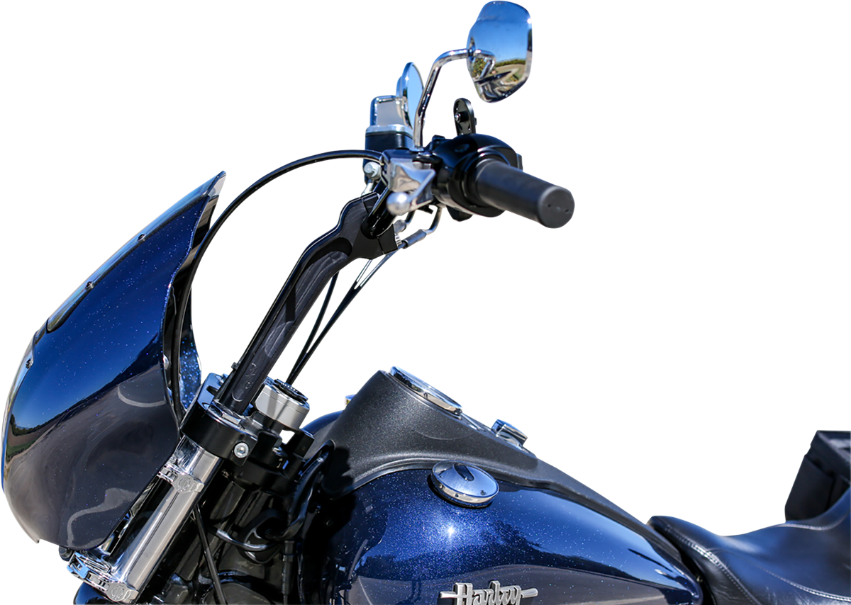 Handlebar Risers - Pull Back - 9-1/2" - Black