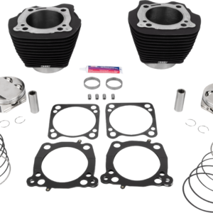 132" Cylinder Kit - 4.500" Stroke - Wrinkle Black w/o Highlighted Fins - M8