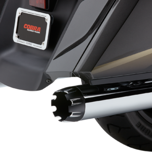 4" Slip-On Mufflers - Dual Cut - Chrome - GL 1800