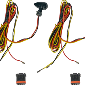 Micro Bullet Turn Signals - LED - Amber/Red- Black