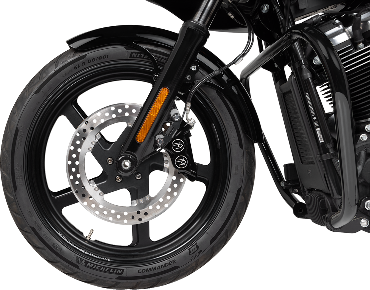 P-Tom Front Fender - Black - 19" - HD Dyna/Softail