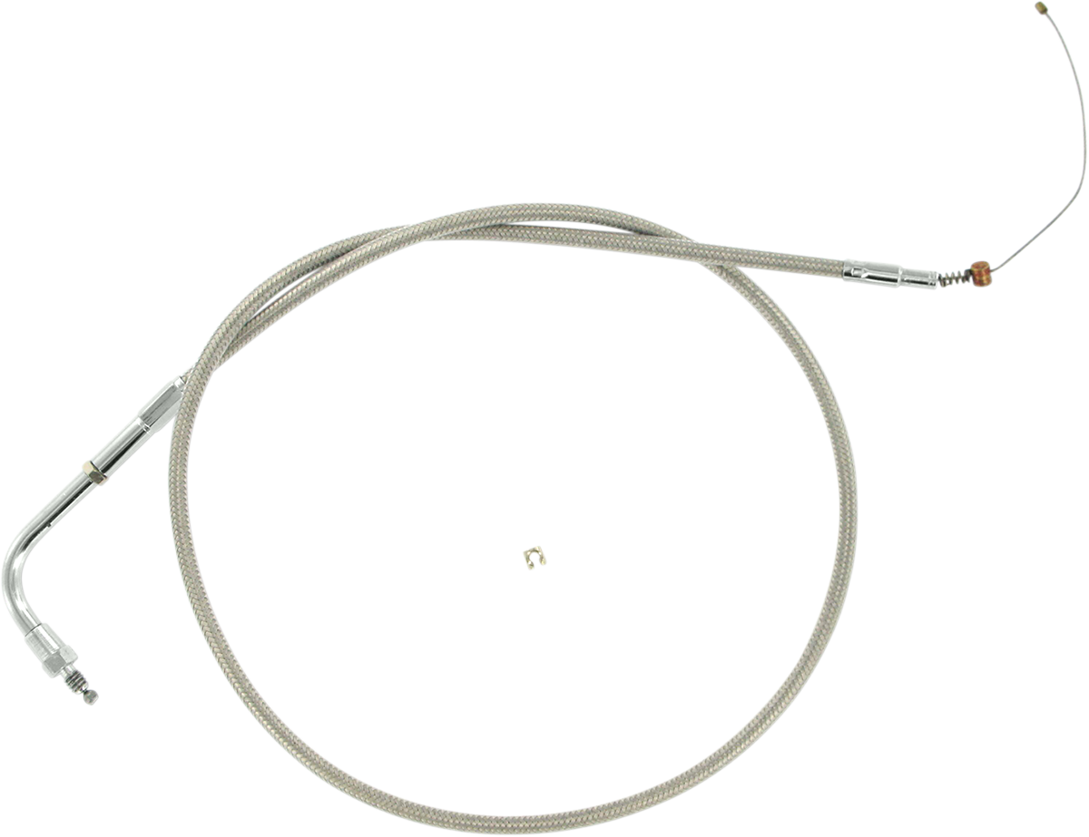 Stainless Steel Idle Cable - Dyna/FXR/Softail
