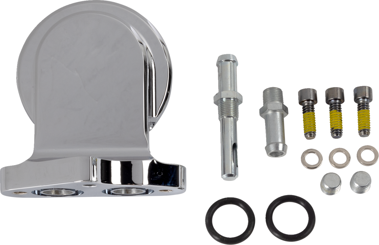 Oil Filter Mounting Bracket Kit - Chrome