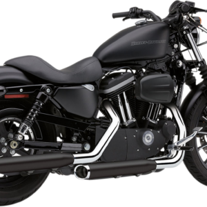 3" Slashcut Slip-On Mufflers - Black - '04-'13 XL