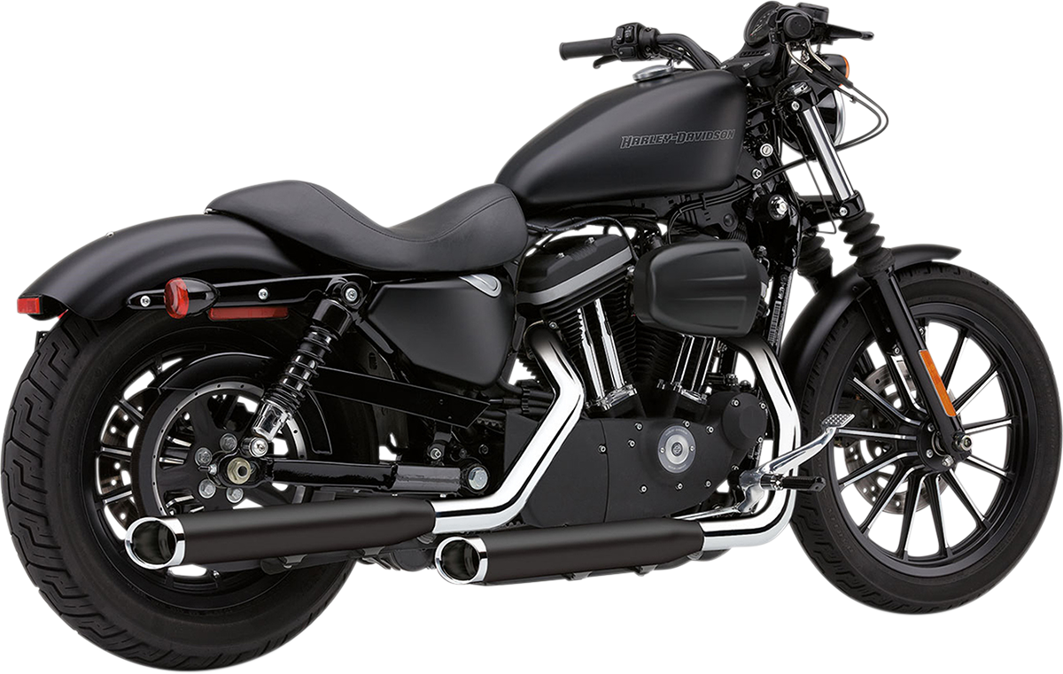 3" Slashcut Slip-On Mufflers - Black - '04-'13 XL