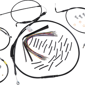 Control Kit for Early Touring Bikes with Bagger Bar Handlebars - 15" - Cruise - Black