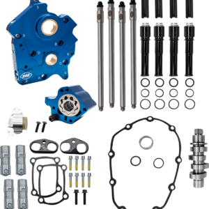 Cam Chest Kit - Oil Cooled - Chain Drive - 496 Cam - Black Pushrod Tubes - M8