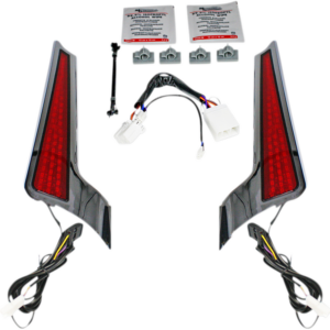 Fascia LED Light Panels - Chrome/Red
