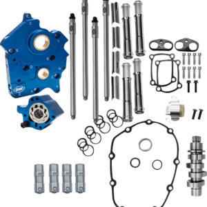 Cam Chest Kit - Oil Cooled - Chain Drive - 496 Cam - Chrome Pushrod Tubes - M8