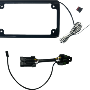 Lighted License Plate Frame - Gloss Black - RZR Pro