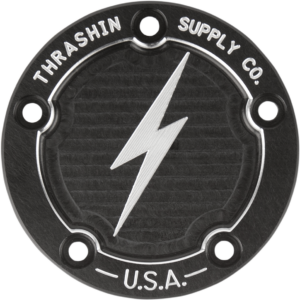 Points Cover - Dished - Black - 5 Hole - Twin Cam