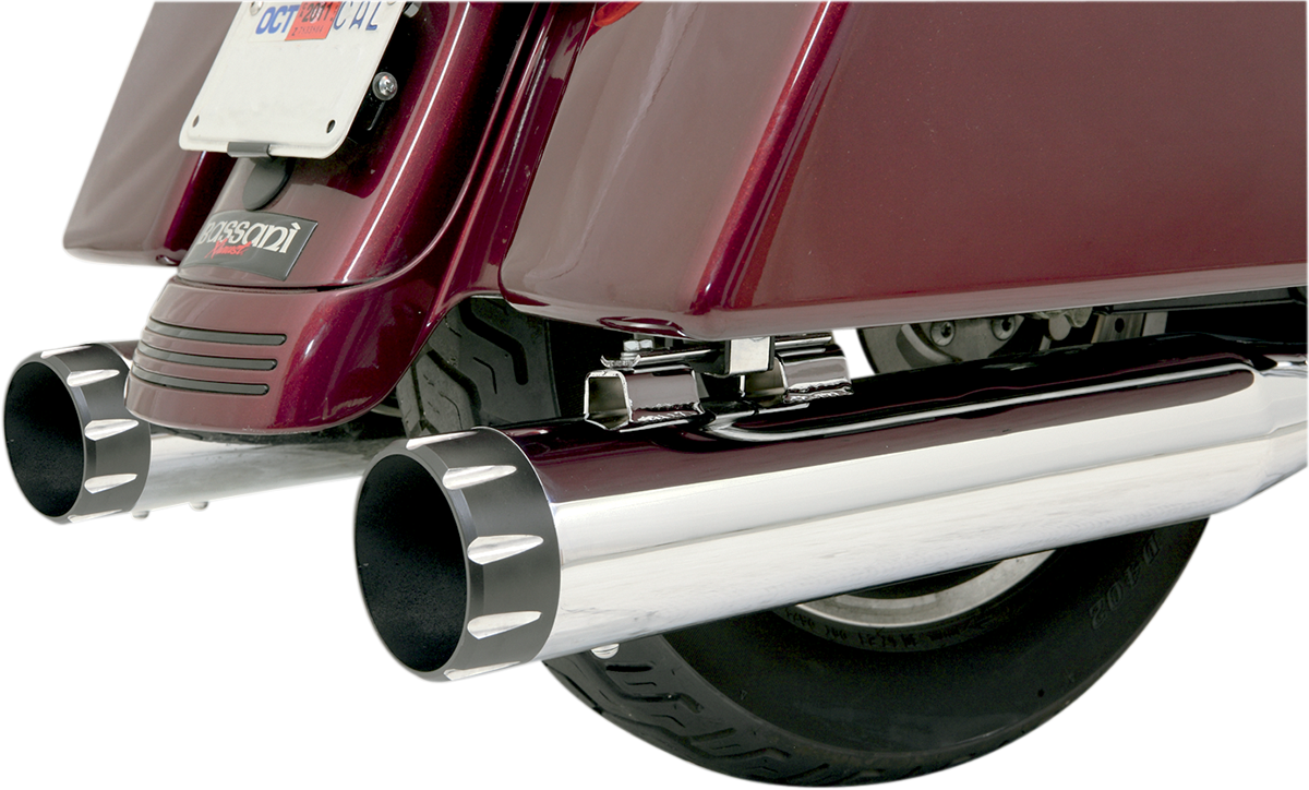Optional B1-Syle Quick-Change End Caps - 4" - Black Straight - Bevel