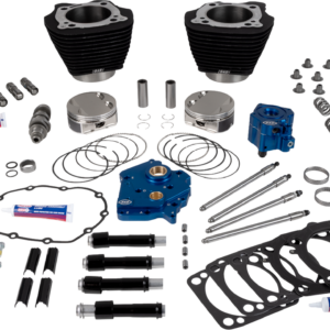 129" Power Package - HPT496 - Chain Drive - Oil Cooled - Black w/o Highlights - 107" M8