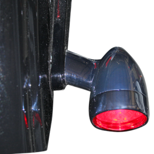 Bullet Turn Signal - 1157 - Chrome - Red Lens