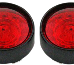 Bullet Turn Signal - 1157 - Gloss Black - Red Lens