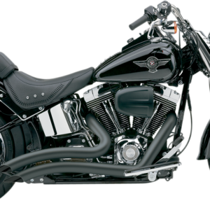 Speedster Swept Short Exhaust - Black - '12-'17 Softail