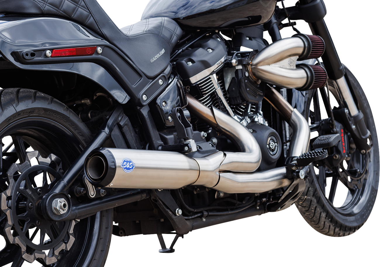 2-into-1 Qualifier Exhaust System - 50-State - Silver - Softail