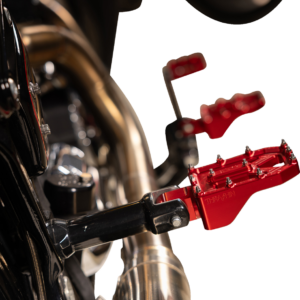 Aggressor Foot Pegs - Rear- Red - HD '72-'25