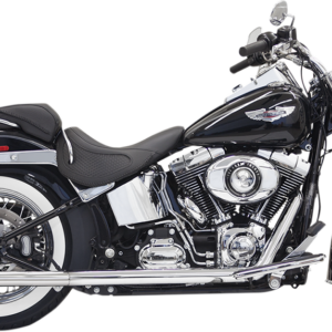 True Duals Exhaust System with Fishtail Mufflers - 36" - Softail - Baffle Included