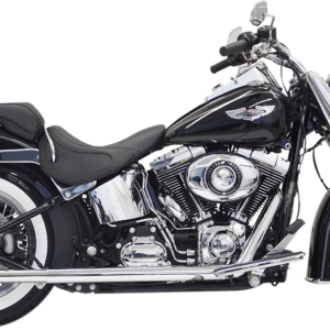 True Duals Exhaust System with Fishtail Mufflers - 33" - Softail