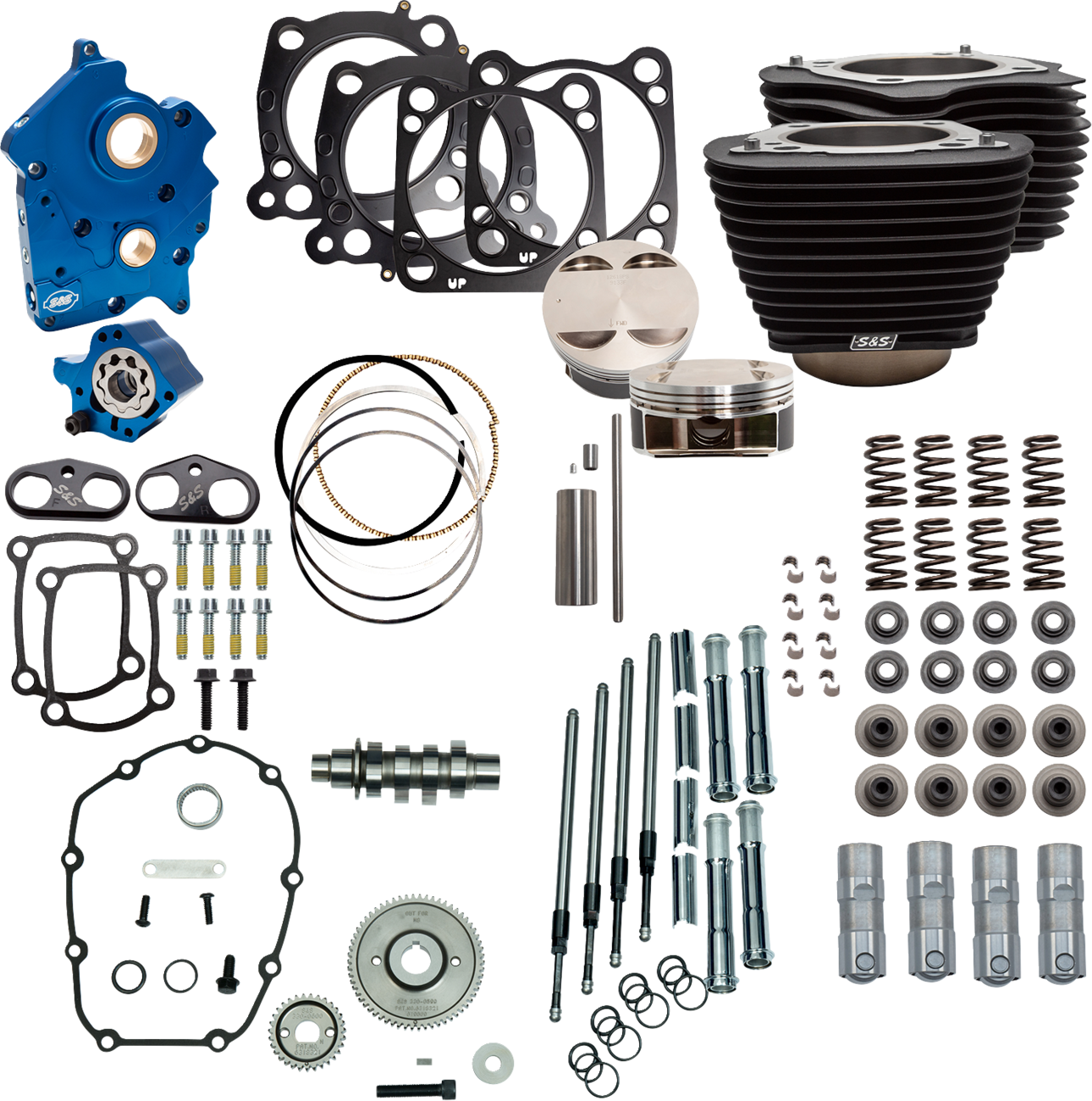 Power Pack - 4.500" Stroke - Oil Cooled - Black w/o Highlights - M8